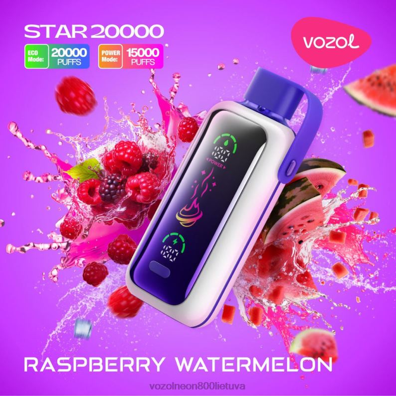 VOZOL Vape Lietuva - avietinis arbūzas VOZOL STAR 20 000 HD8TF19