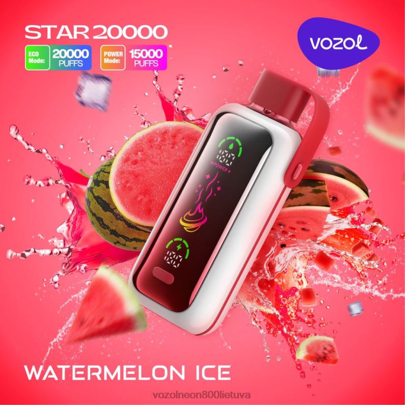 VOZOL Vienkartines - arbūzų ledas VOZOL STAR 20 000 HD8TF3