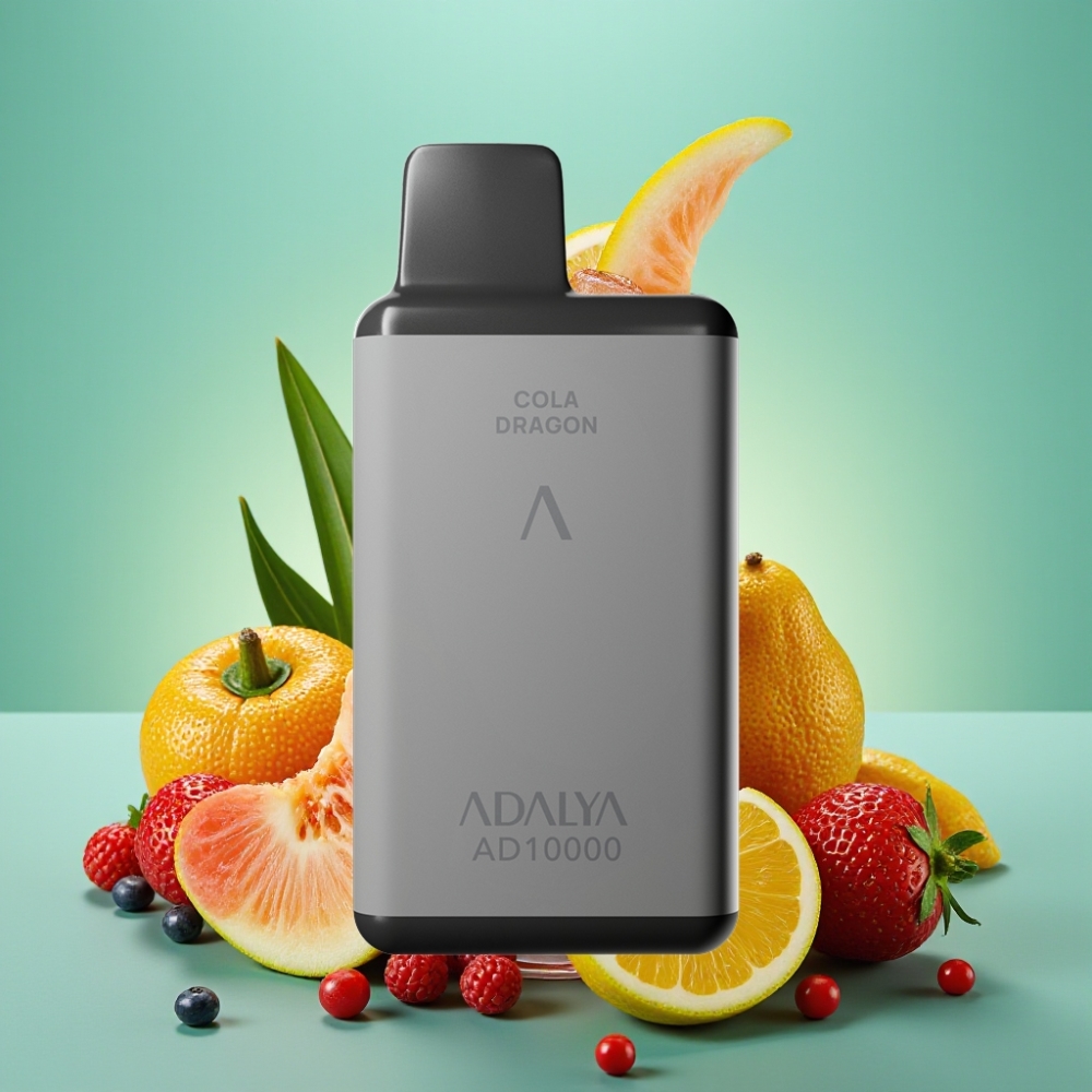 Adalya AD 10000 Puffs Disposable Vape kosmoso pilka, Cola Drakonas, USB-C