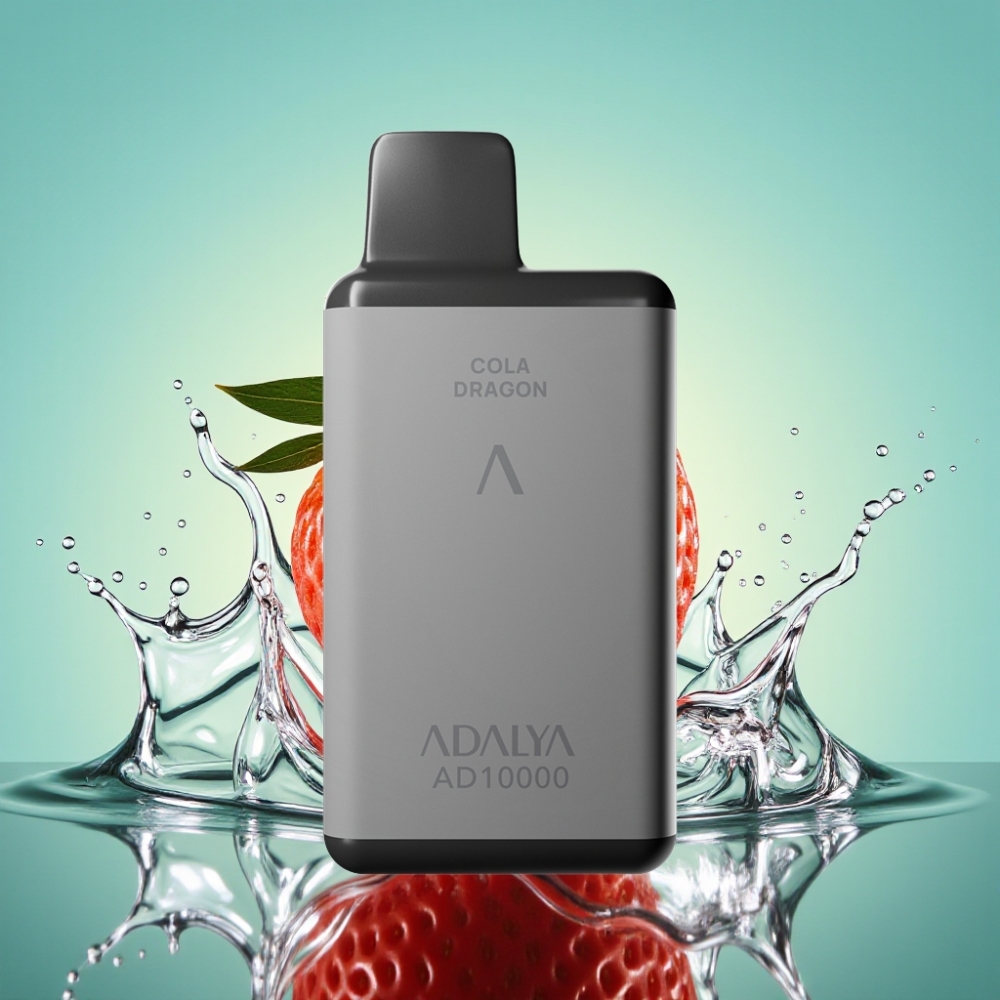 Adalya AD 10000 Puffs Kosminė pilka, USB-C, braškinis skonis