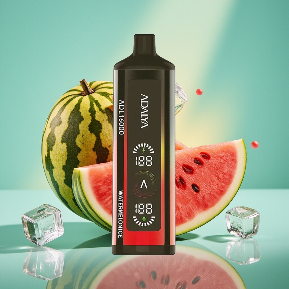 Adalya ADL 16000 PRO Puffs Disposable Vape USB-C 1000 mAh Arbūzas su ledu