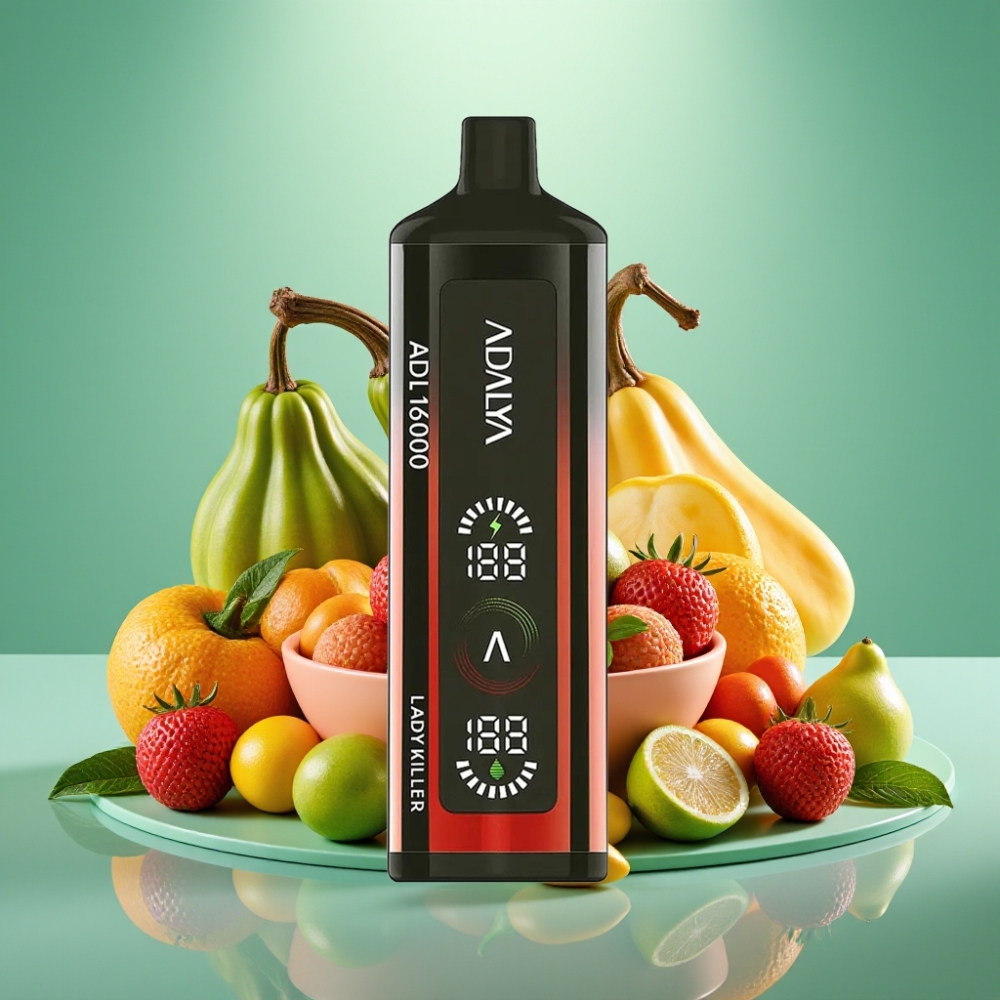 Adalya ADL 16000 PRO Puffs USB-C Digital Ekranas Damosios Killer