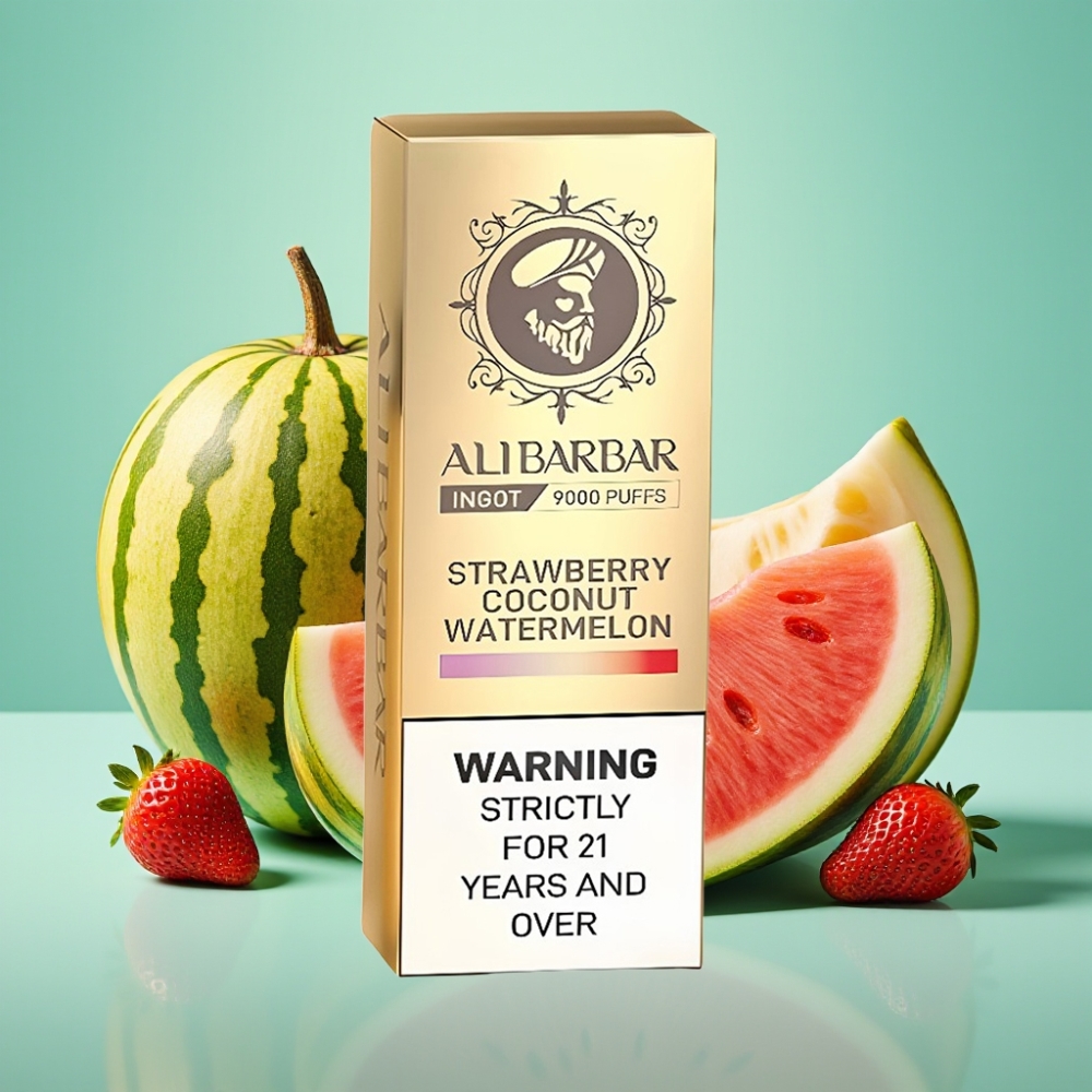 Alibarbar Ingot 9000 Puffs 22ml 2350mahu žemuogė kokosas arbūzas
