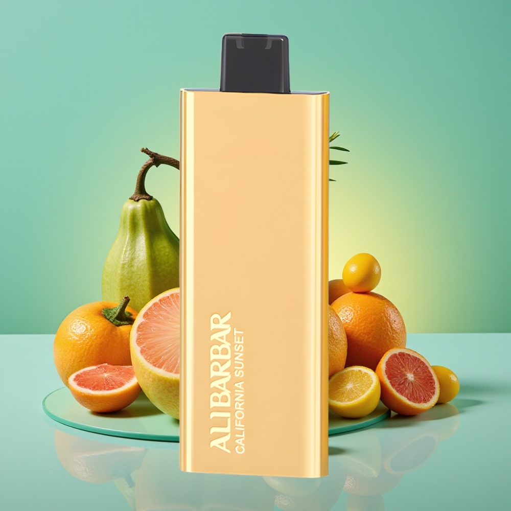 Alibarbar Pandora 7000 Puffs Disposable Vape Kalifornijos Saulėlydis, 17 ml, 1.0 Ω