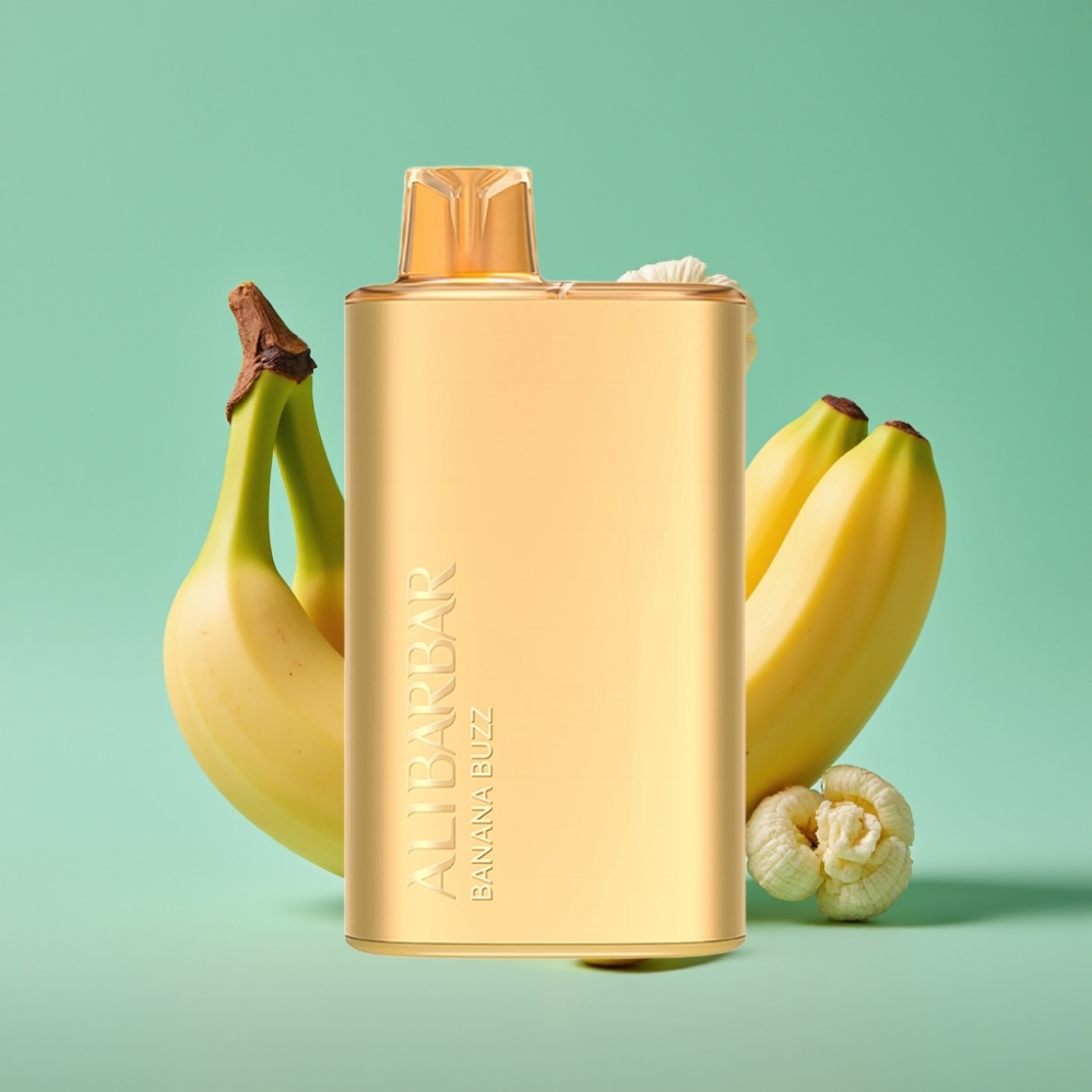 Alibarbar Rich 8000 Puffs Disposable Vape Bananinė Buzz 20ml 2000mAh