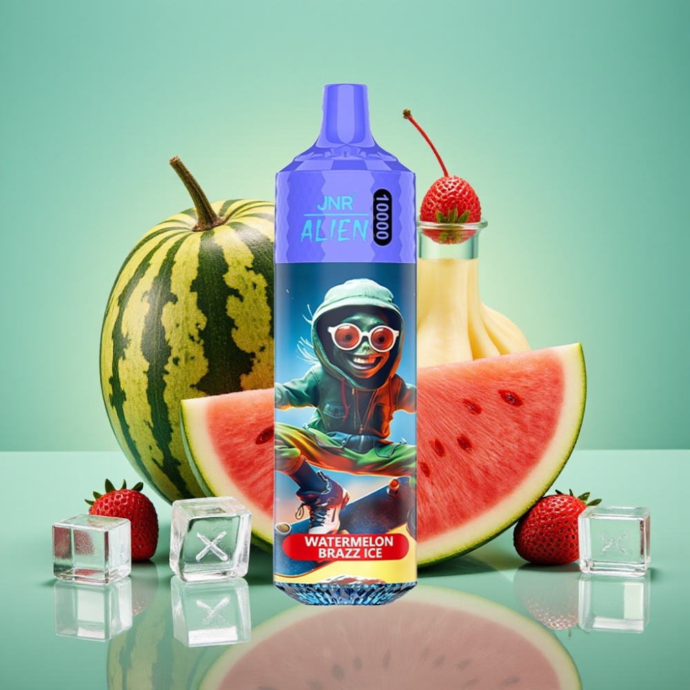 JNR Alien 10000 Puffs 850mAh 20ml Arbūzas Brazz Ledas