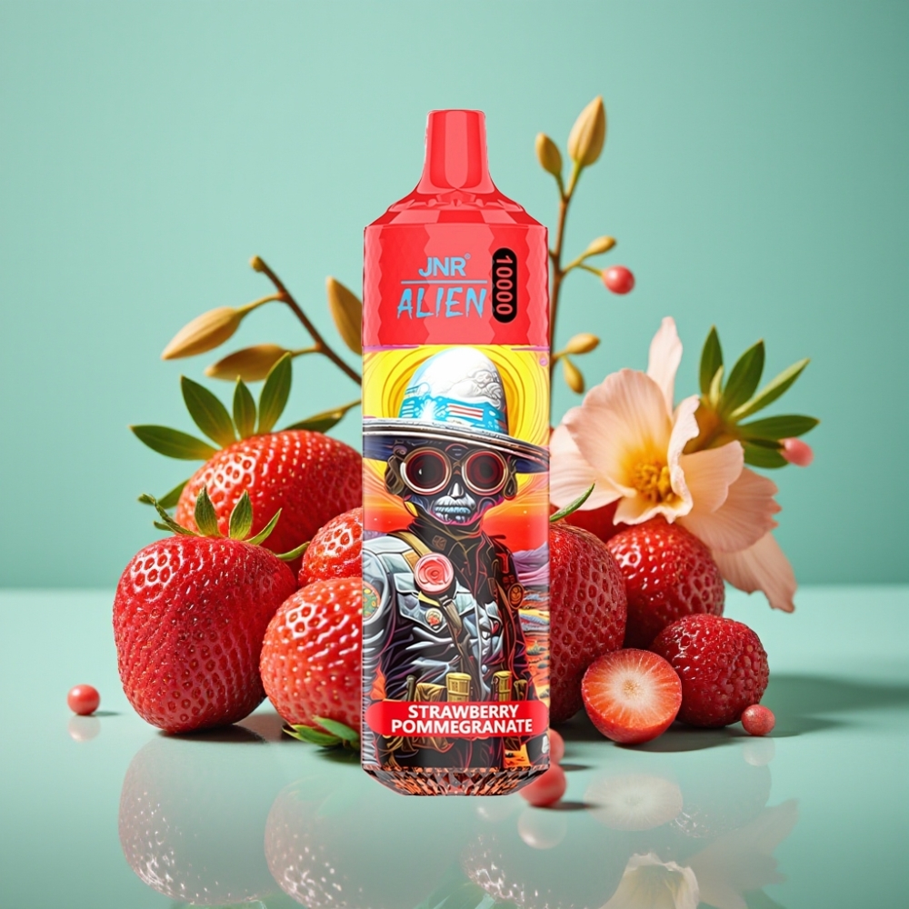 JNR Alien 10000 Puffs 850mAh 20ml Braškė-Granatas