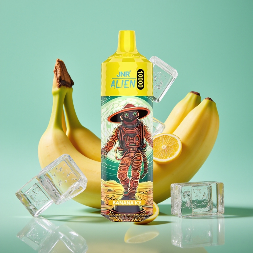 JNR Alien 10000 Puffs, 850mAh, Bananinė Ledas