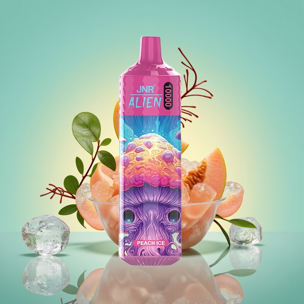 JNR Alien 10000 Puffs 850mAh Persikų ledas