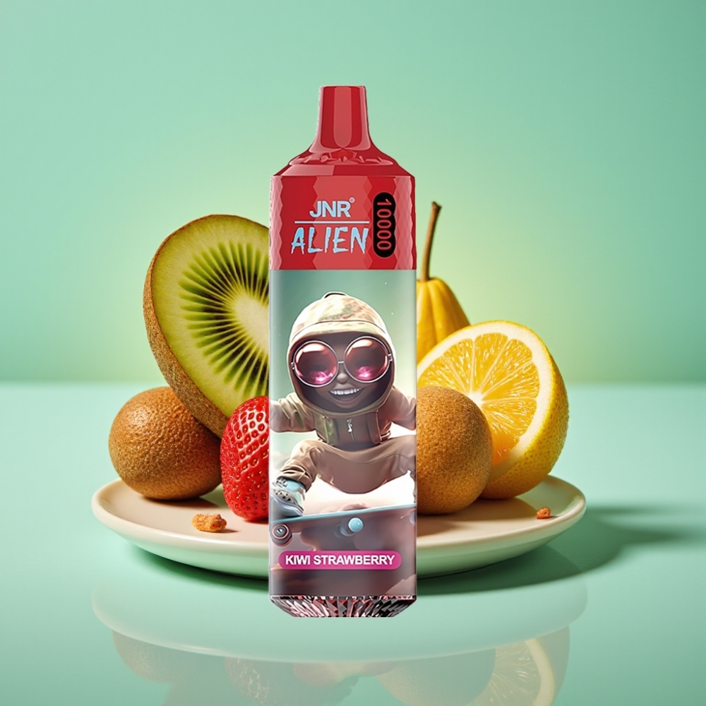 JNR Alien 10000 Puffs Disposable Vape Kiwi Braškė, 850mAh, Type-C
