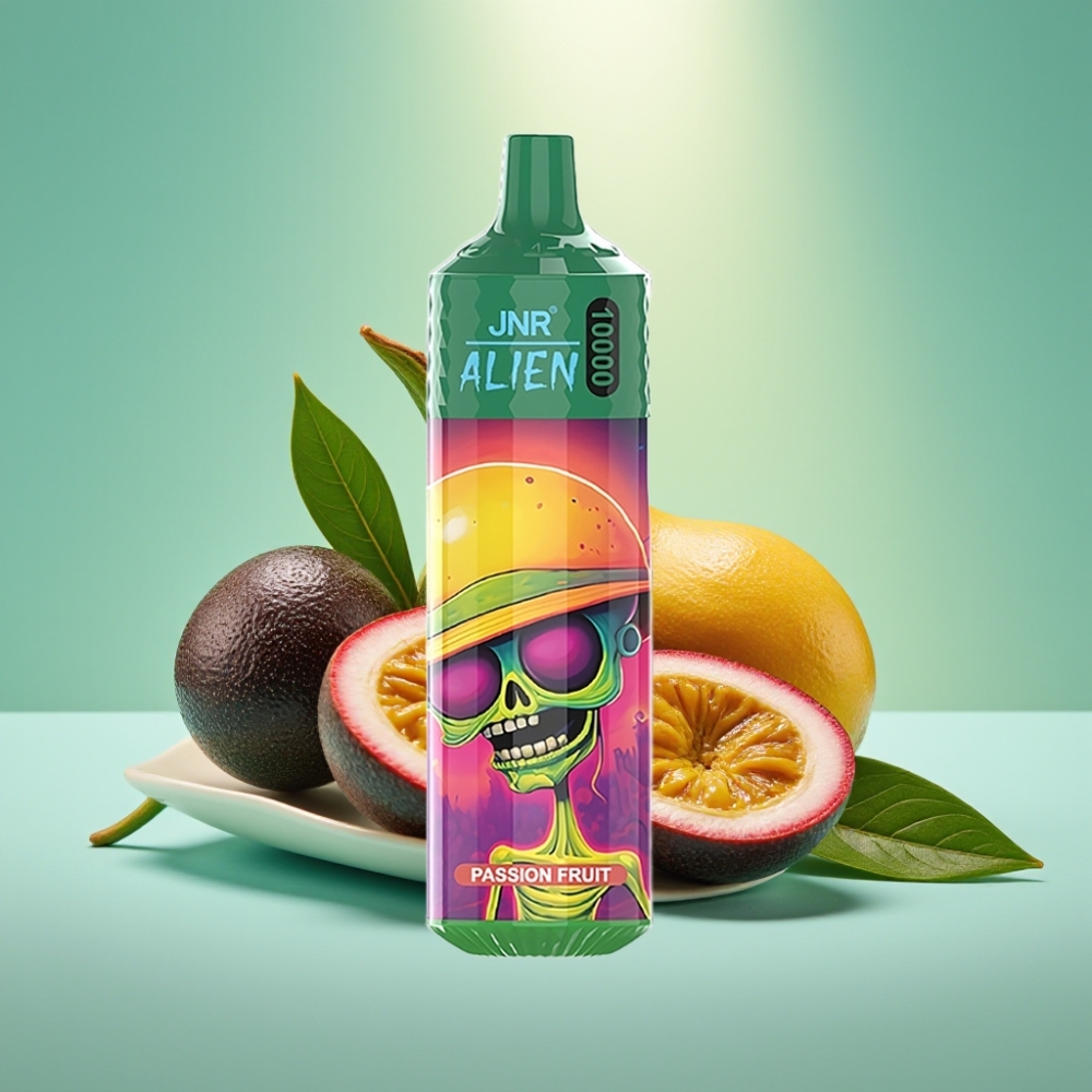 JNR Alien 10000 Puffs marškinėlinis dizainas, RGB, Passion Fruit