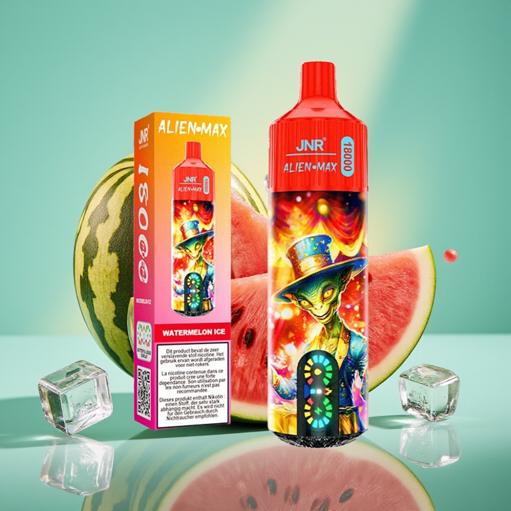 JNR Alien Max 18000 Puffs Disposable Vape Arbūzas su Mėtų Skoniu, 28ml, Type-C