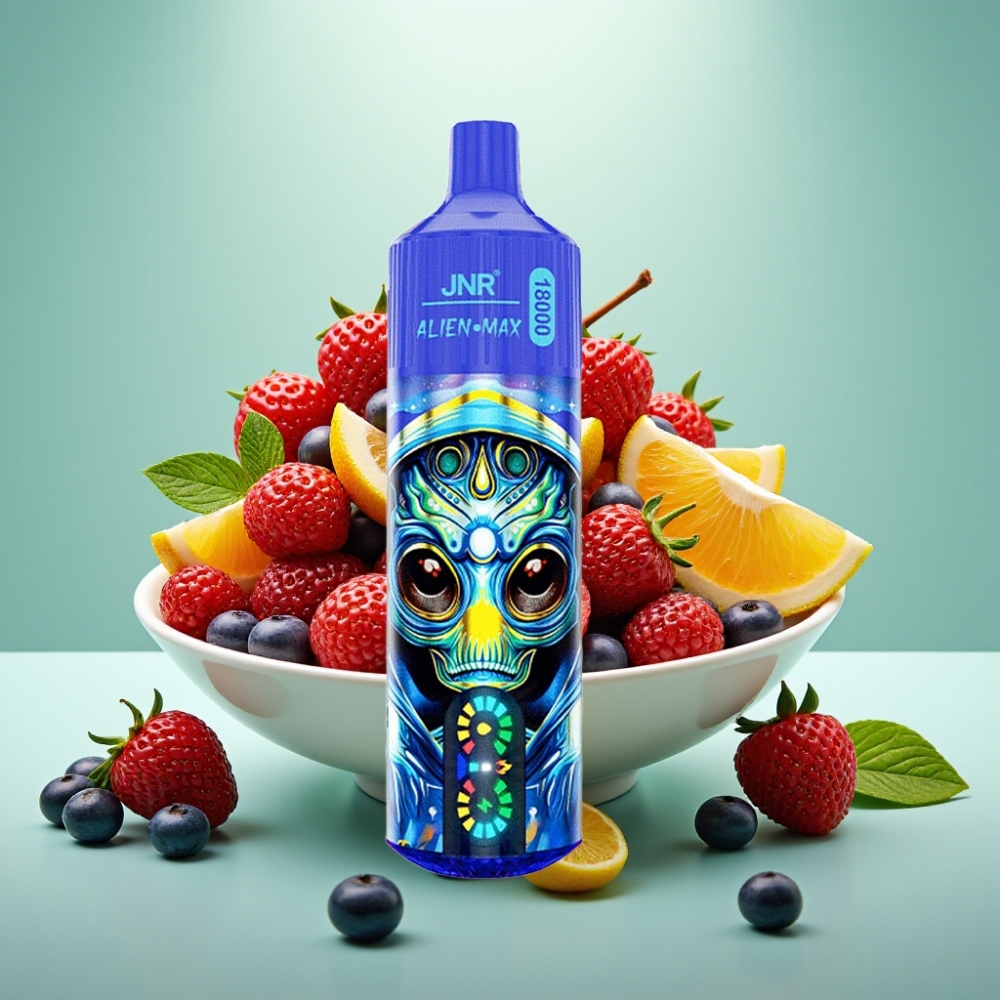 JNR Alien Max 18000 Puffs Disposable Vape Mišrios Uogos, Dual Mesh Coil, 850mAh