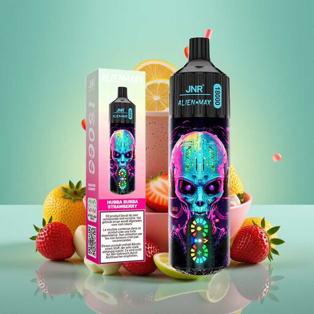 JNR Alien Max 18000 Puffs Dual Mesh Coil 850mAh Braškės Hubba Bubba