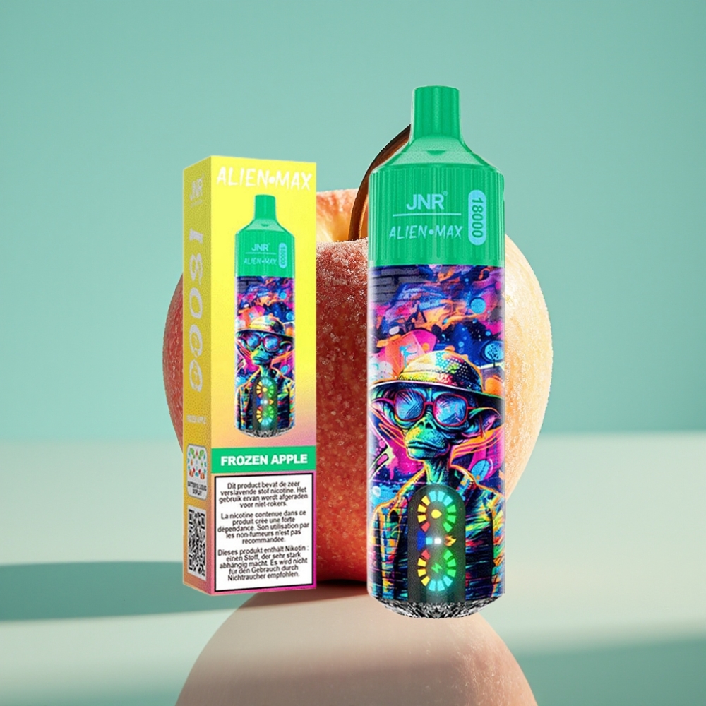 JNR Alien Max 18000 Puffs Dvigubas Branduolys, Užšalęs Obuolys, Type-C