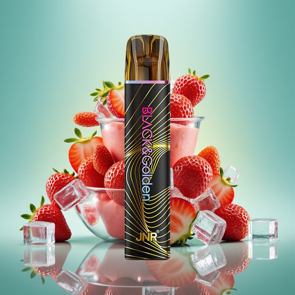 JNR Black&Golden 800 Puffs 550mAh 2ml Braškės ledas