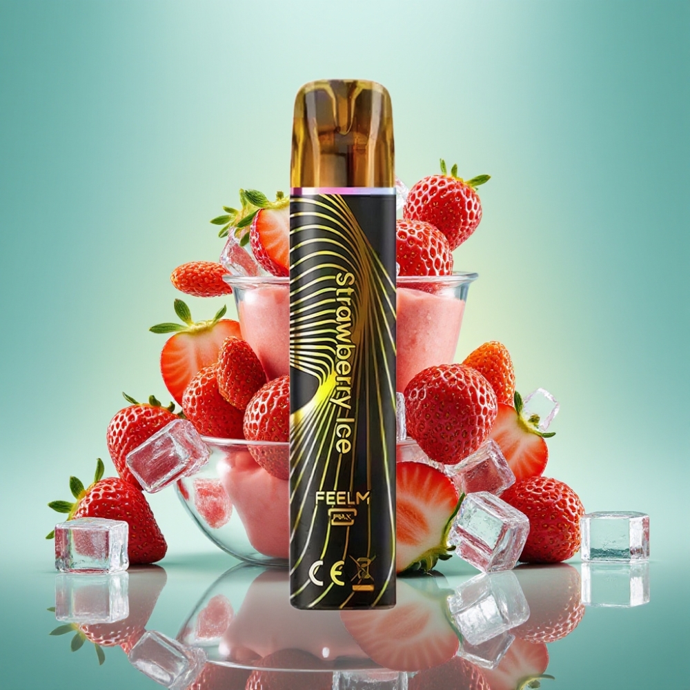 JNR Black&Golden 800 Puffs 550mAh 2ml Braškės ledas