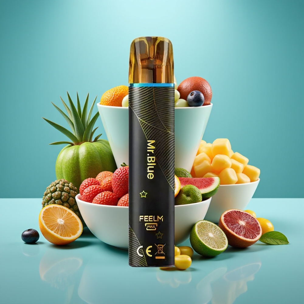 JNR Black&Golden 800 Puffs, 550mAh, 2ml Mėlynasis