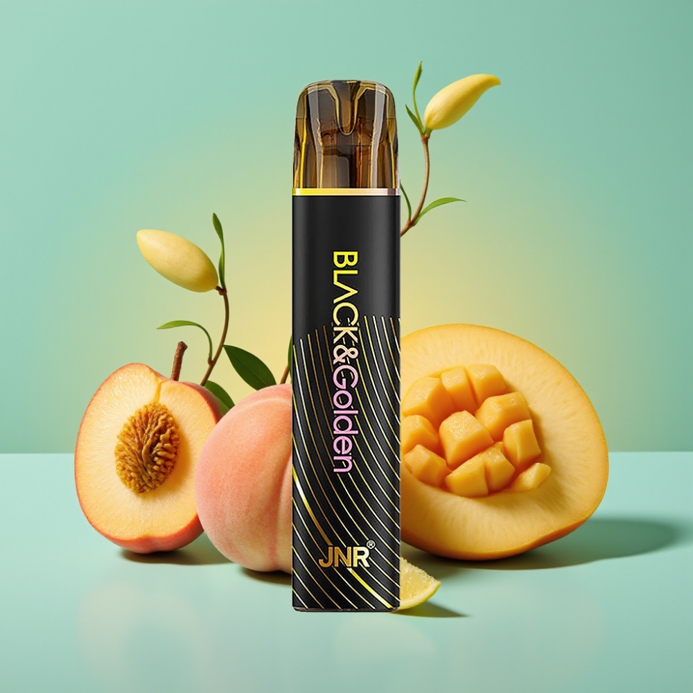 JNR Black&Golden 800 Puffs 550mAh 2ml Persikas Mango