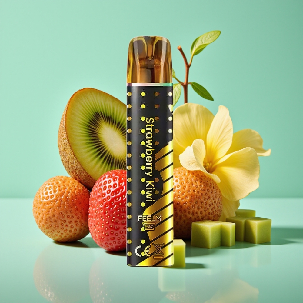 JNR Black&Golden 800 Puffs, 550mAh, Braškė-Kivis