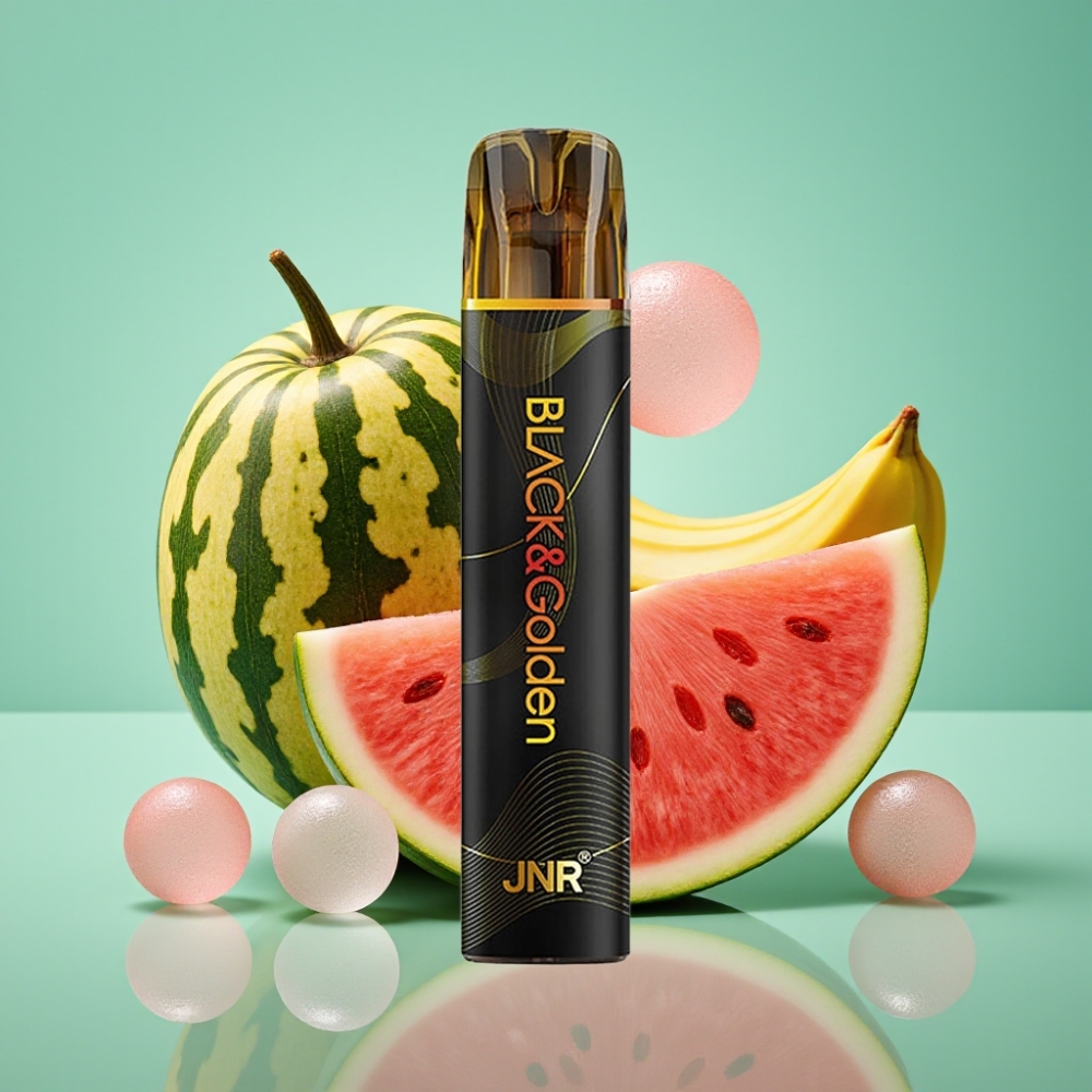 JNR Black&Golden 800 Puffs Disposable Vape 550mAh 2ml Arbūzo Burbuliai