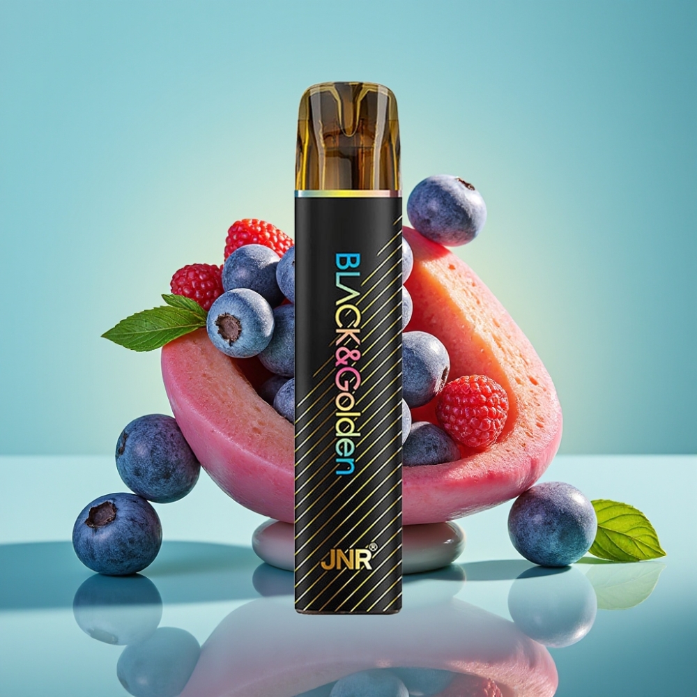 JNR Black&Golden 800 Puffs Disposable Vape 550mAh Mėlynųjų Guma