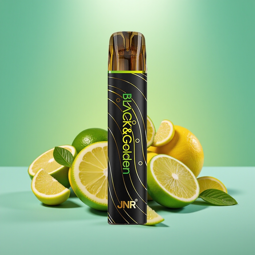 JNR Black&Golden 800 Puffs Disposable Vape Citrina ir Žalioji Riešutė 550mAh 2ml