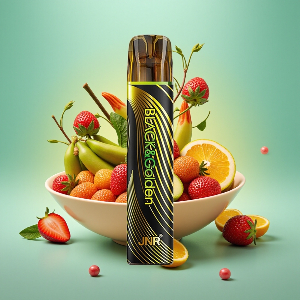 JNR Black&Golden 800 Puffs Disposable Vape Meilė 419, 550mAh, 2ml
