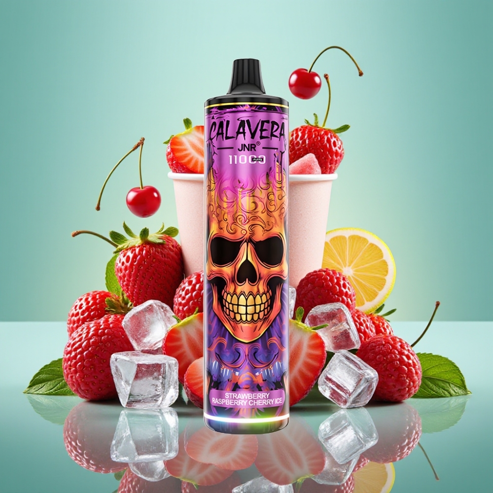 JNR Calavera 11000 Puffs Type-C 850mAh 21ml Braškės Avietės Vyšnios Ledas