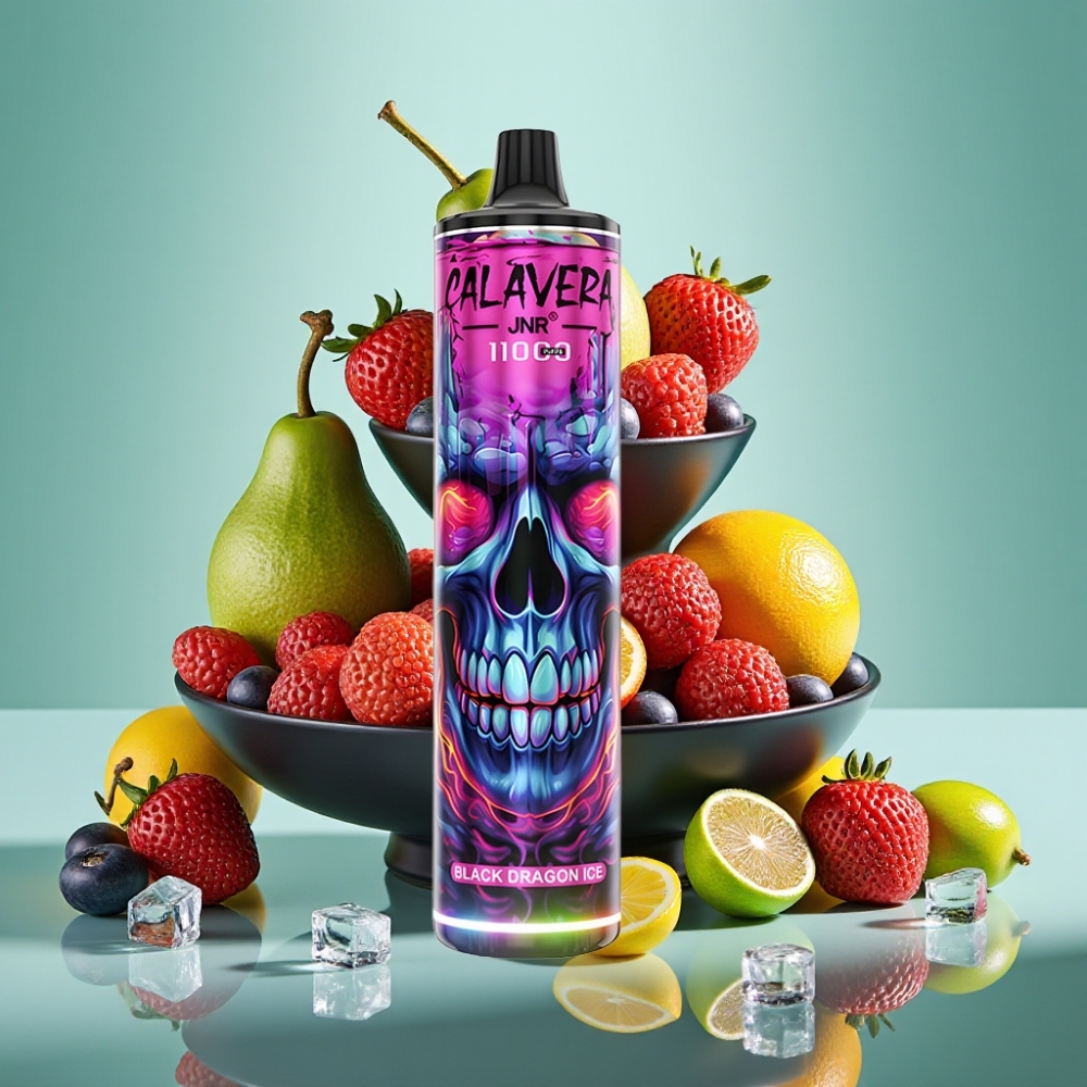 JNR Calavera 11000 Puffs, Type-C, 850mAh, Juodojo Drakono Ledas