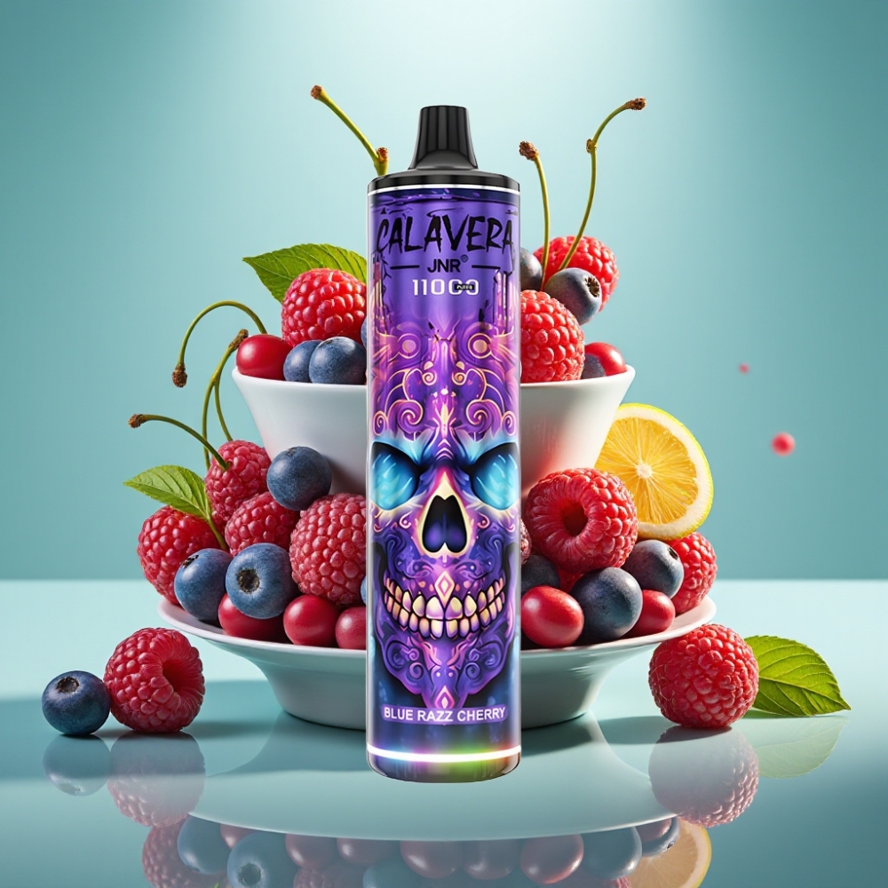 JNR Calavera 11000 Puffs Type-C 850mAh Mėlynasis Avietinis Vyšninis