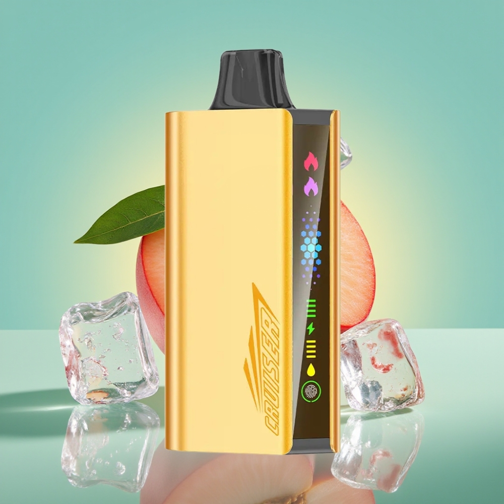 JNR Cruiser 12000 Puffs No-Charge Disposable Vape Persikų Ledas