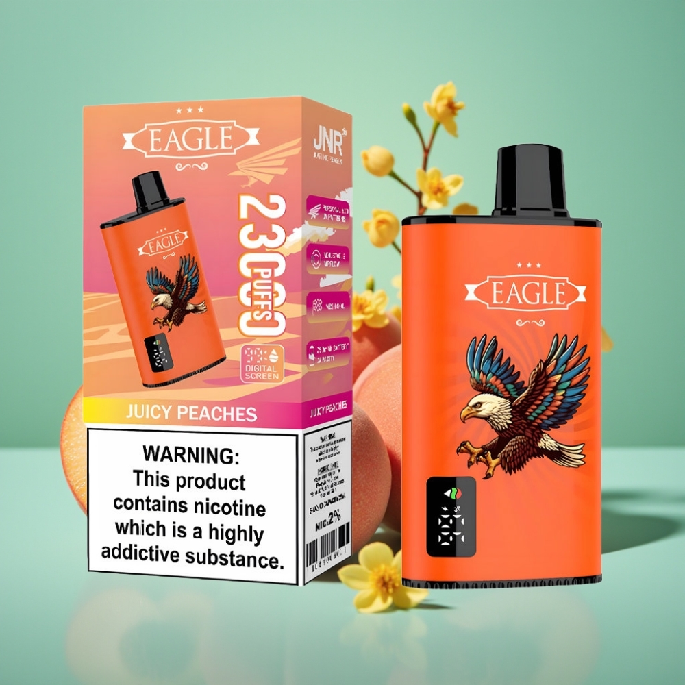JNR EAGLE Smart 23000 Puffs 25ml Sultūsios Persikų Skonis 1.0ohm Tinklelis
