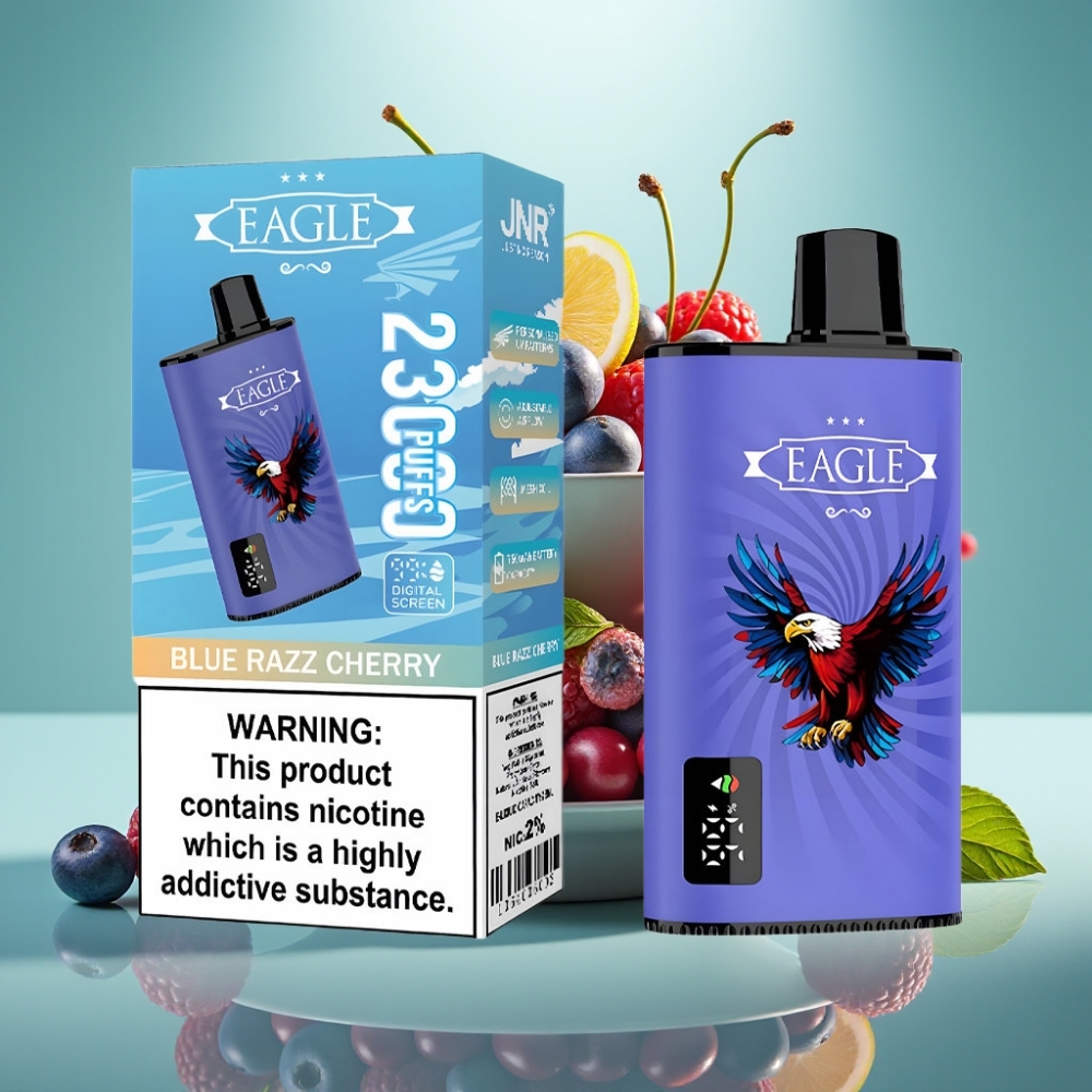 JNR EAGLE Smart 23000 Puffs Disposable Vape Mėlynųjų Serbentų Vyšnių, 750mAh, Type-C