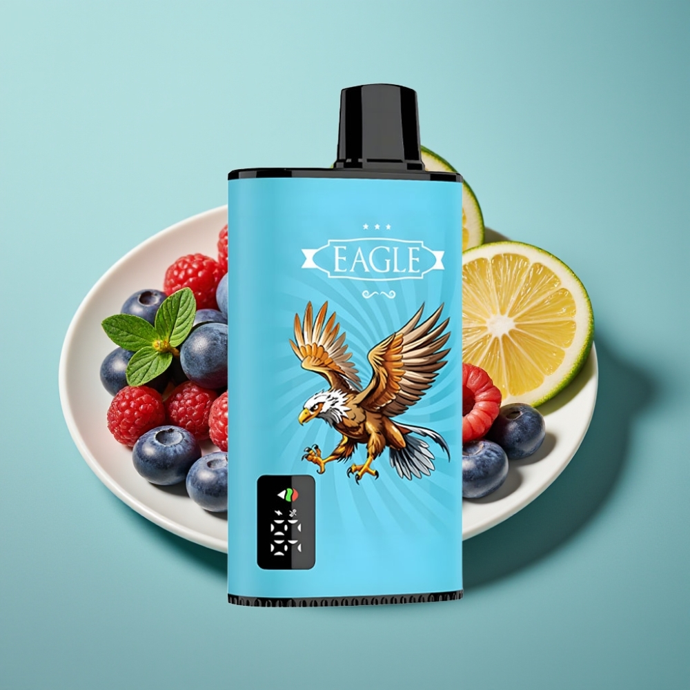 JNR EAGLE Smart 23000 Puffs Disposable Vape Mėlynųjų aviečių ir raugintų aviečių skonis, 25ml, Tipas-C