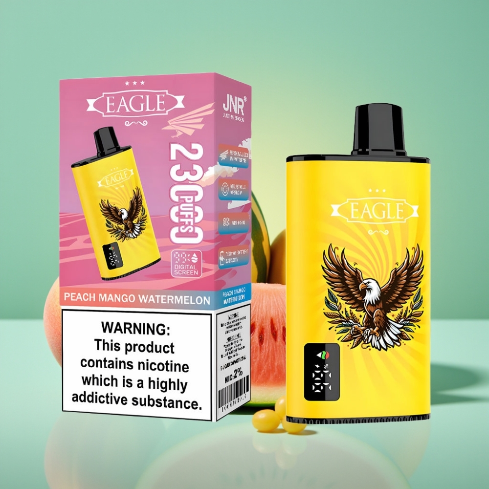 JNR EAGLE Smart 23000 Puffs Disposable Vape Persikas Mango Arbūzas, 25ml, 750mAh