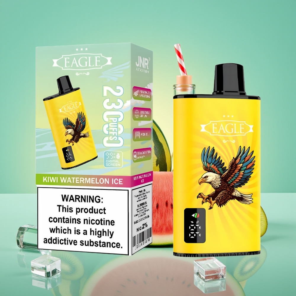 JNR EAGLE Smart 23000 Puffs, Skaitmeninis ekranas, 25ml skystis, Kiwi Arbūzas Ledas