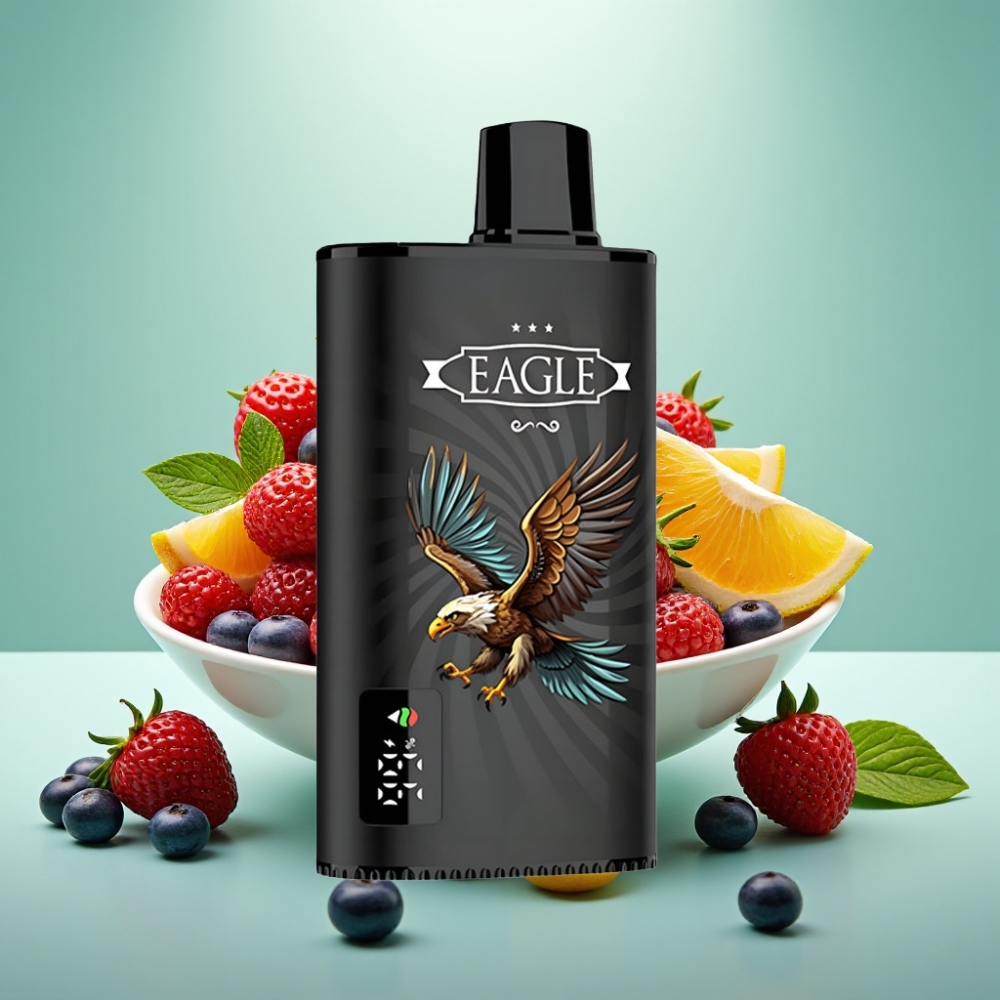 JNR EAGLE Smart 23000 Puffs išmanusis vaporizatorius su skaitmeniniu ekranu, 25ml, mišrios uogos