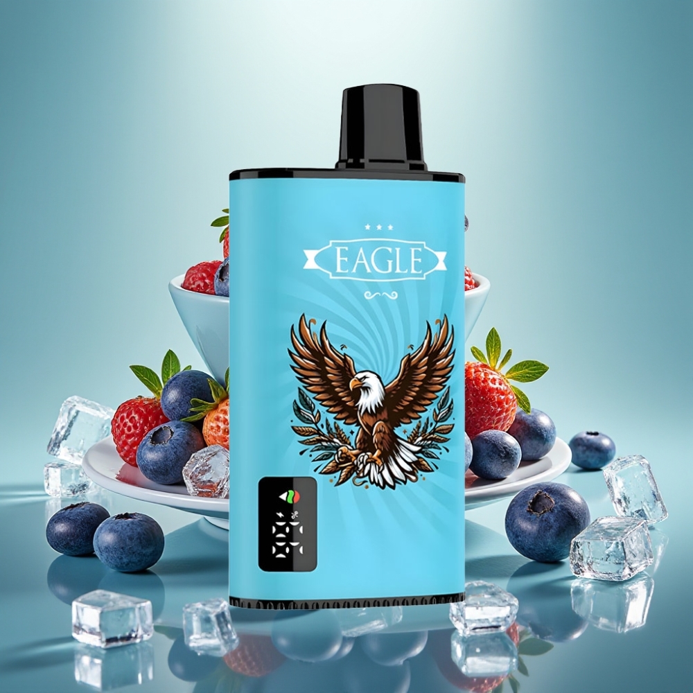 JNR EAGLE Smart 23000 pūkštukai Skaitmeninis ekranas, Mėlynųjų aviečių ledas