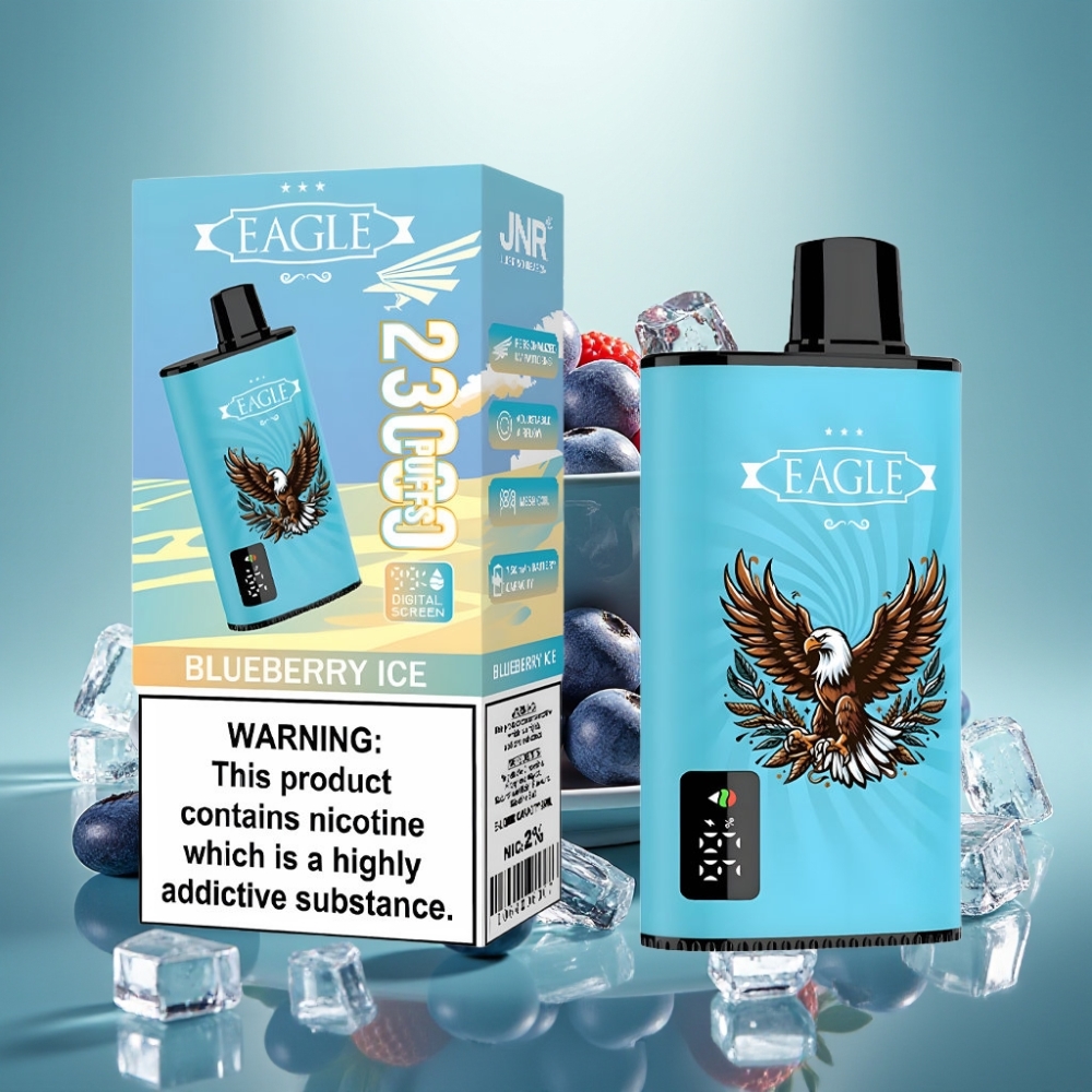 JNR EAGLE Smart 23000 pūkštukai Skaitmeninis ekranas, Mėlynųjų aviečių ledas