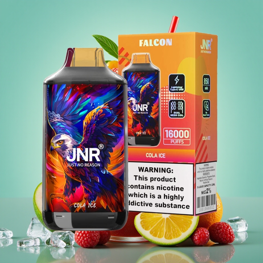 JNR Falcon 16000 Puffs, 850 mAh, Cola Ledas