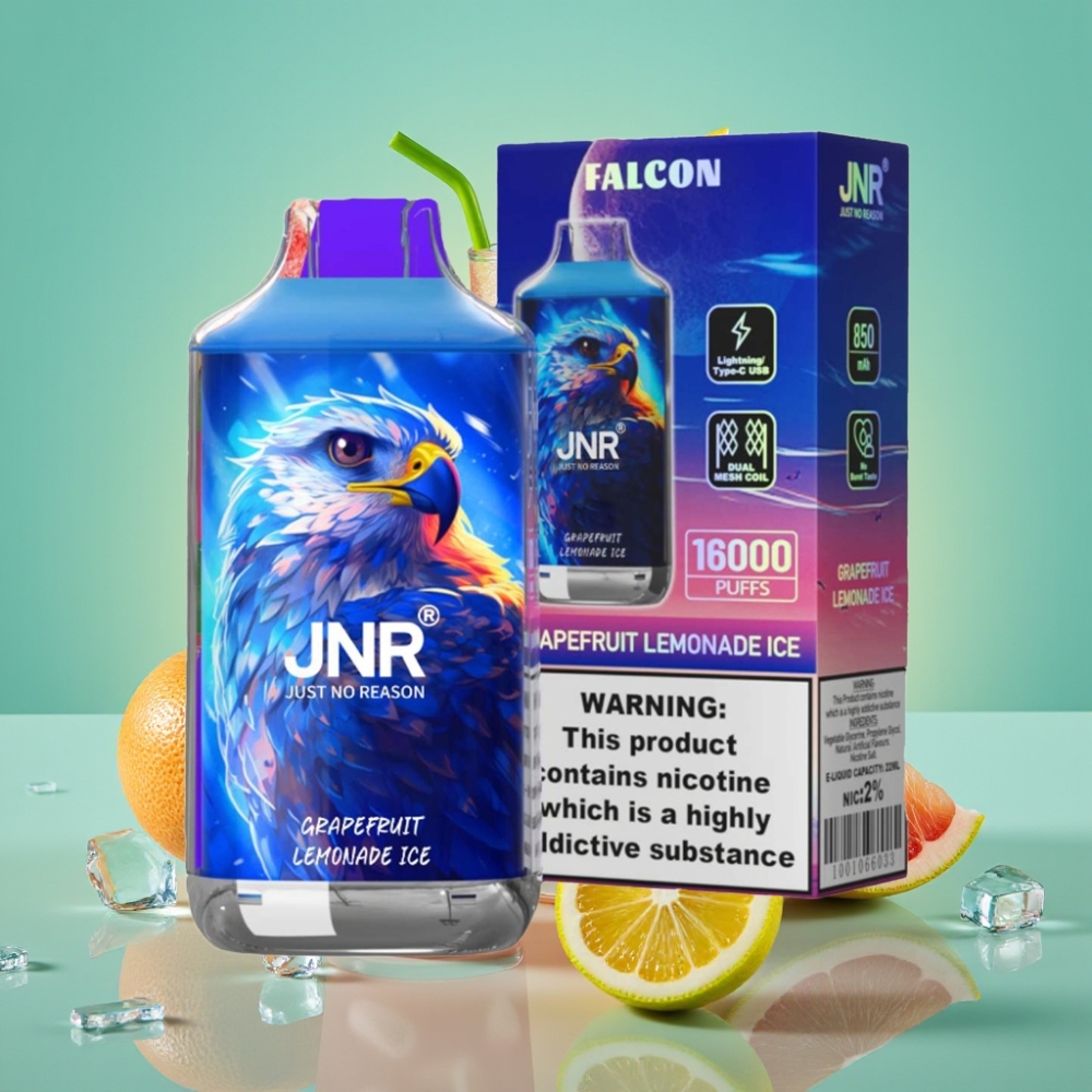 JNR Falcon 16000 Puffs, 850 mAh, Greipo medaus ledai