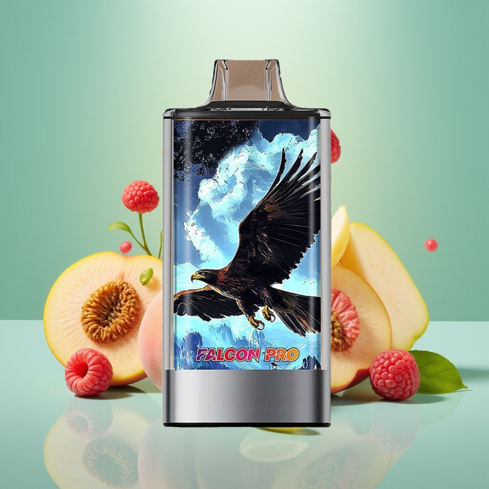 JNR Falcon Pro 28000 30ml Baltasis Persikas Razz USB Type-C