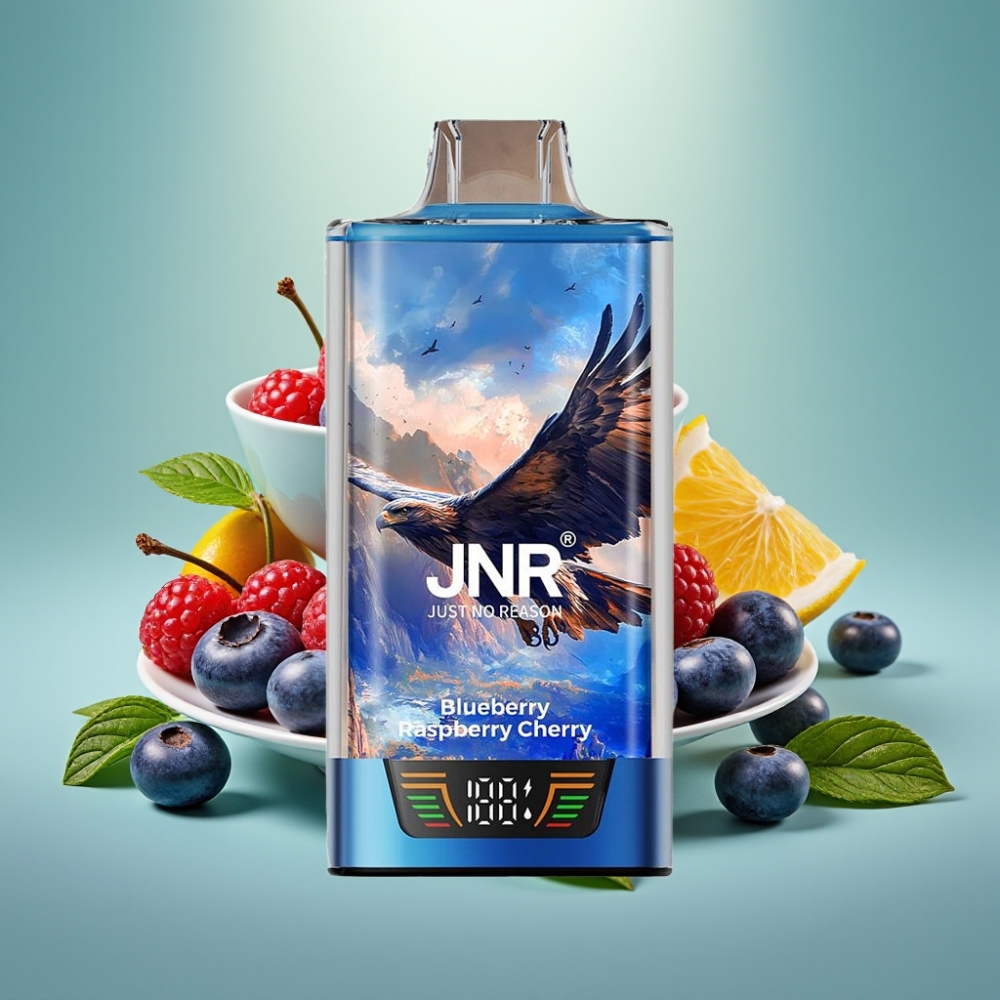 JNR Falcon Pro 28000 Disposable Vape 30ml Mėlynųjų Aviečių Vyšnių