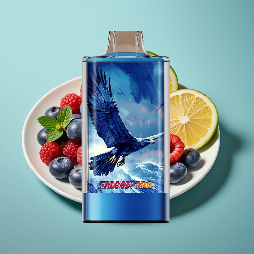 JNR Falcon Pro 28000 Disposable Vape Mėlynių ir Rūgščių Aviečių 30ml 5%