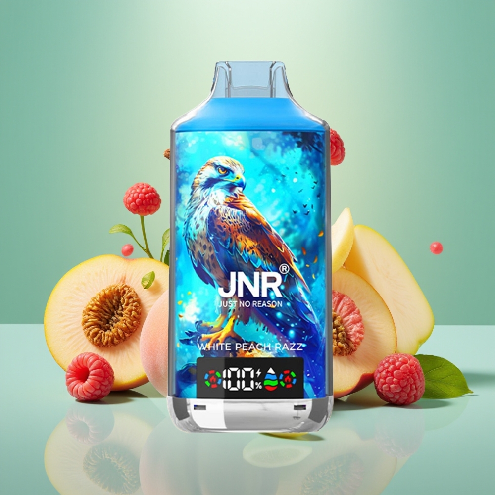 JNR Falcon X 18000 Puffs, 750mAh, Baltasis Persikas su Aviete