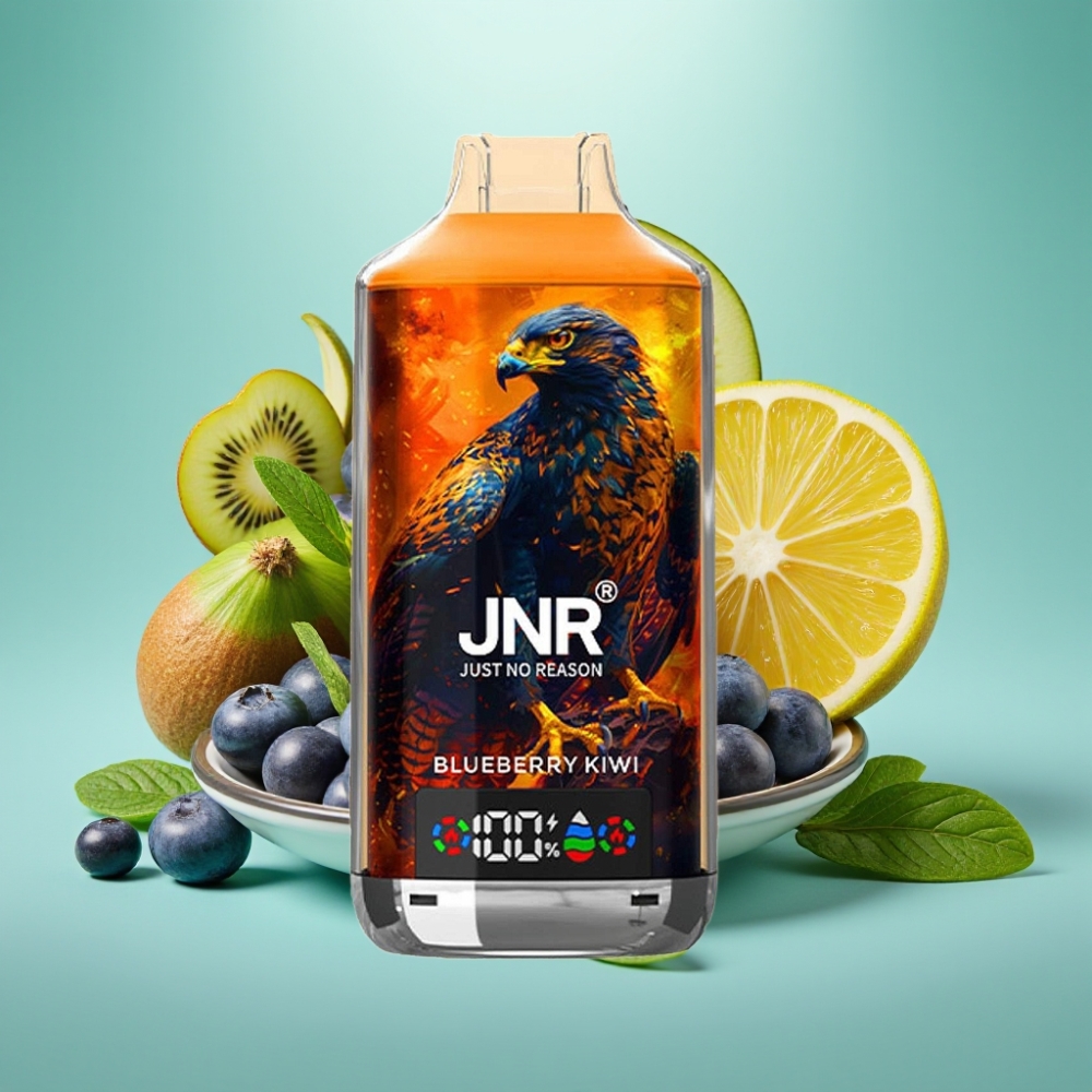 JNR Falcon X 18000 Puffs, 750mAh, Mėlynųjų aviečių ir kivių skonis