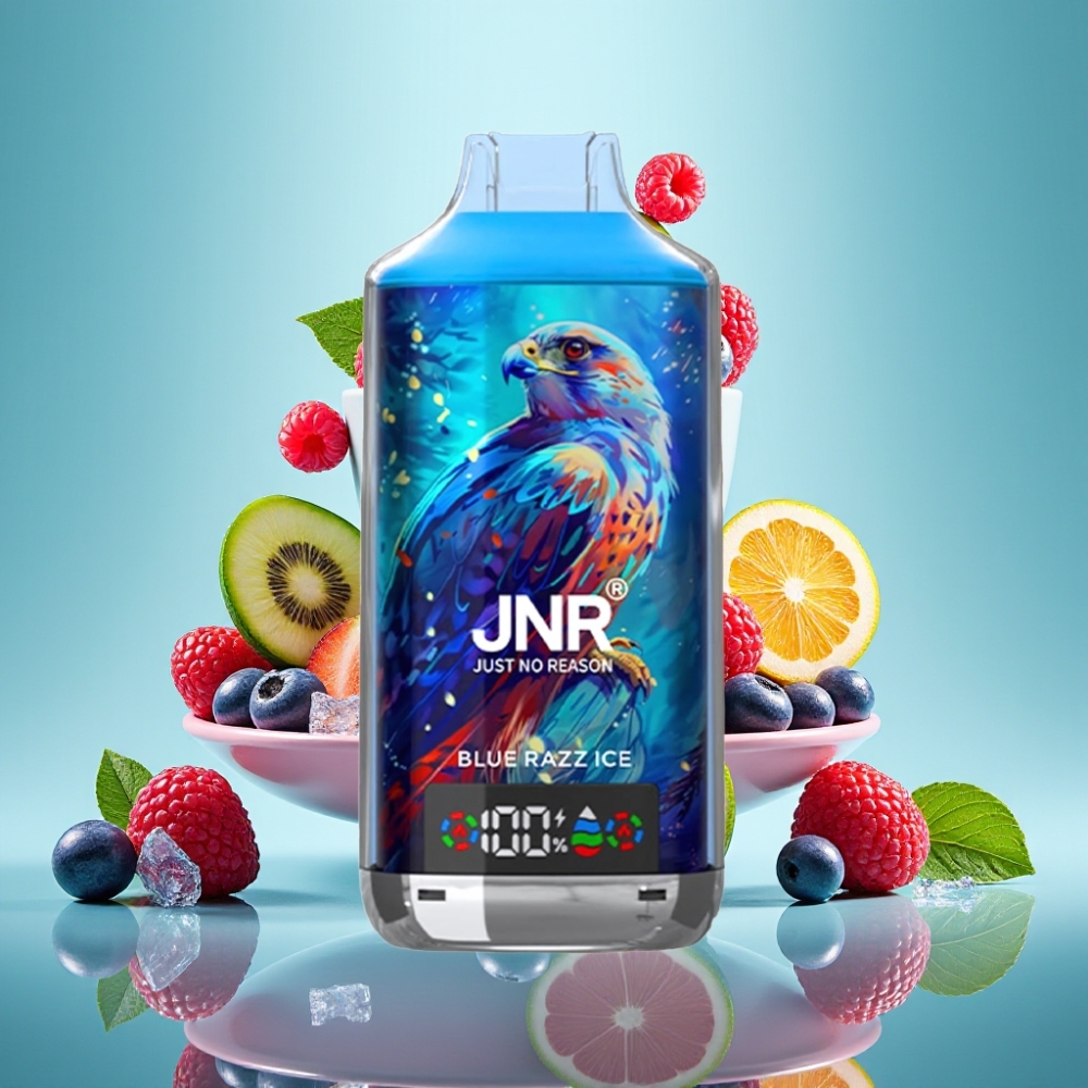 JNR Falcon X 18000 Puffs, 750mAh, Mėlynasis Avietės Ledas