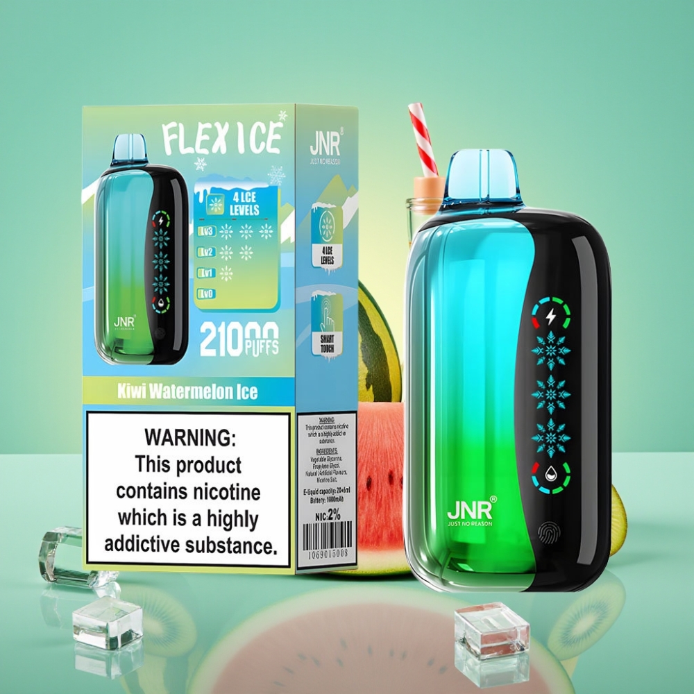 JNR Flex Ice 21000 Puffs 26ml 1000mAh Kiwi Arbūzas Ledas