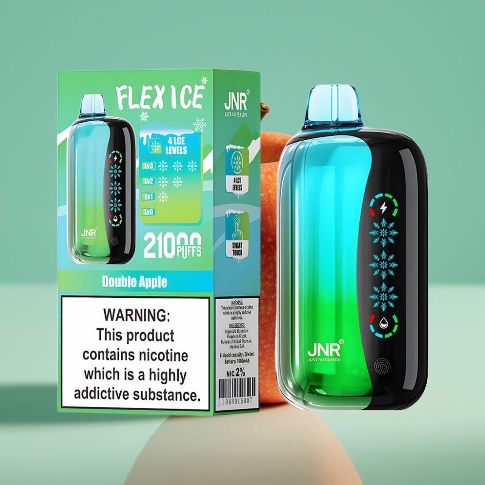 JNR Flex Ice 21000 Puffs 26ml Dvigubas Obuolys Oro Srautas